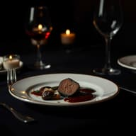 A plate of truffles in a dining room